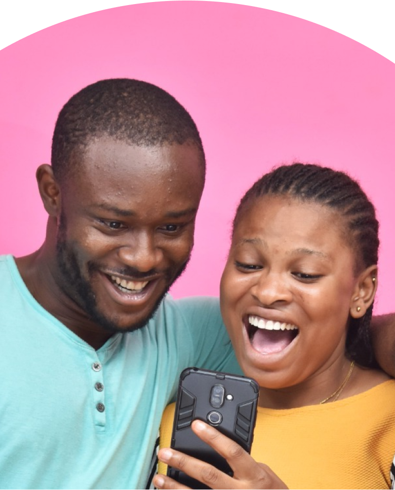 male and female consumers earning cash for receipts