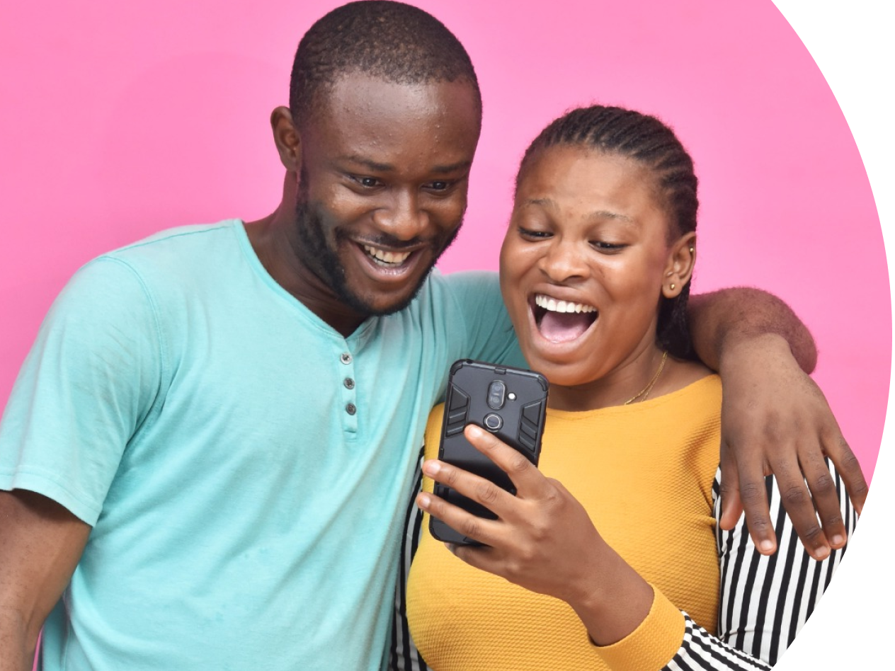 male and female consumers earning cash for receipts